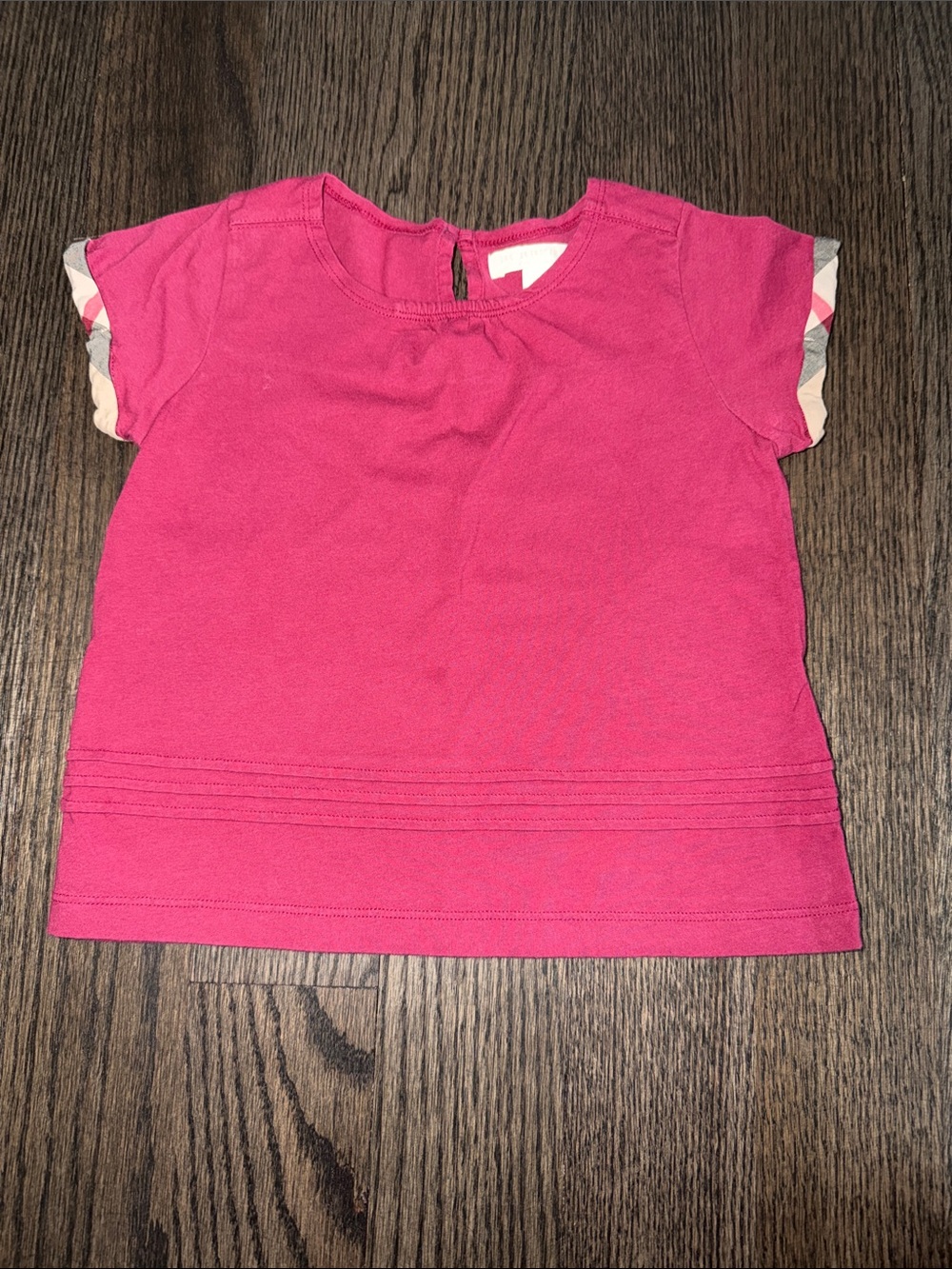 Burberry Children Cranberry Red Short-Sleeve Tee - size 4Y
